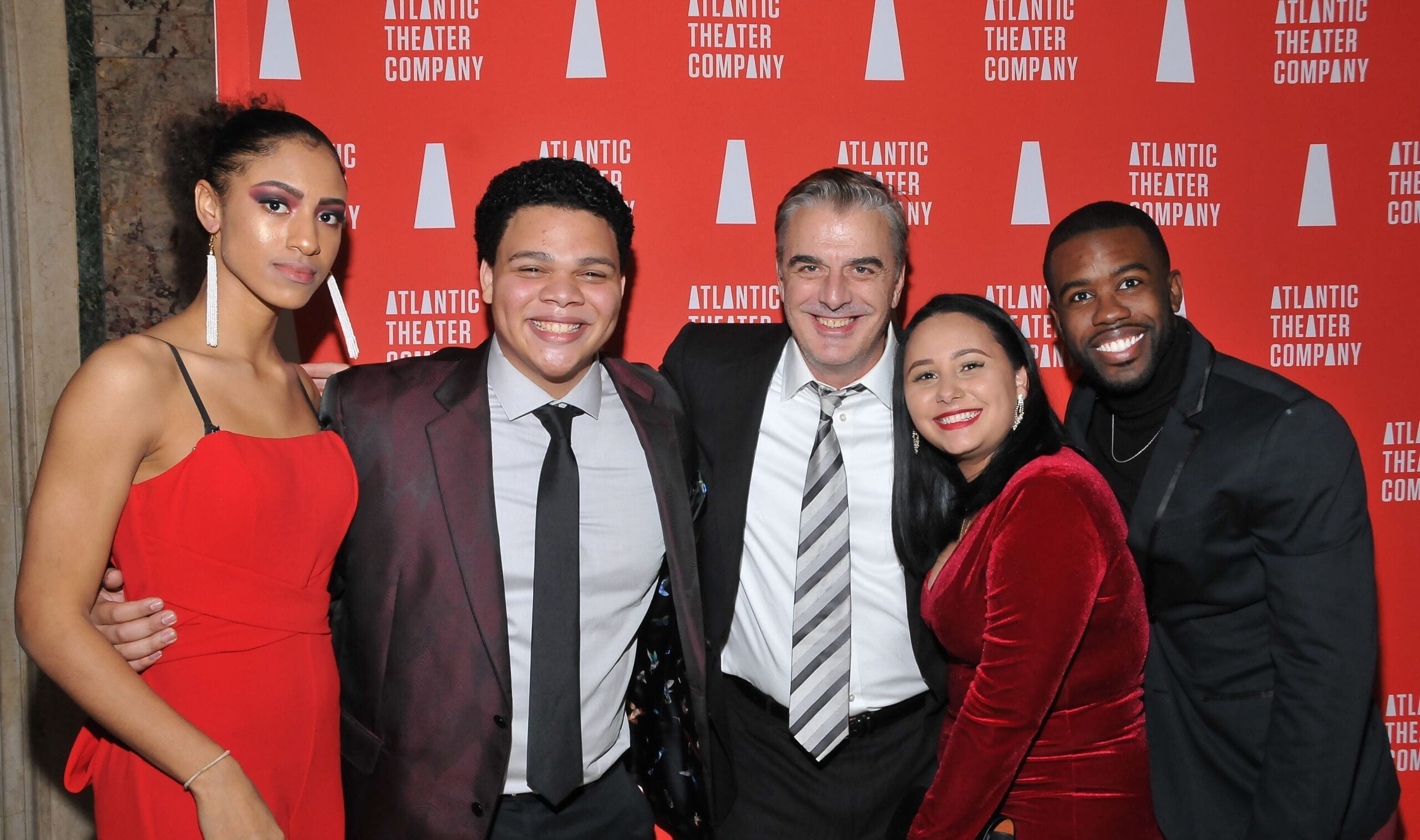 Cast members at the Atlantic Theater Company event.