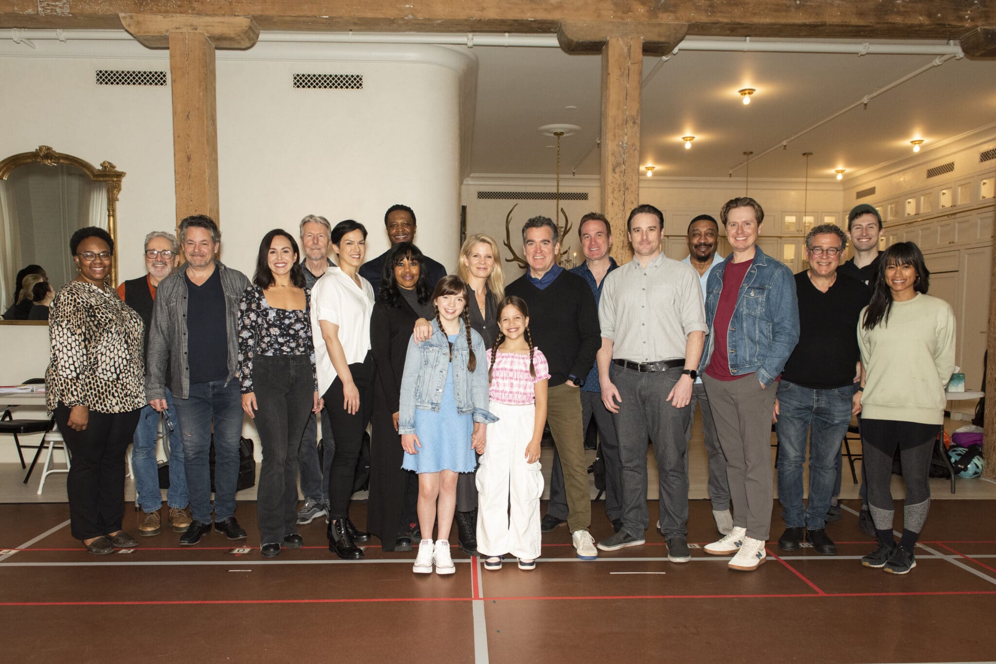 Cast photo of Days of Wine and Roses play. Actors and actresses pose for a group shot.