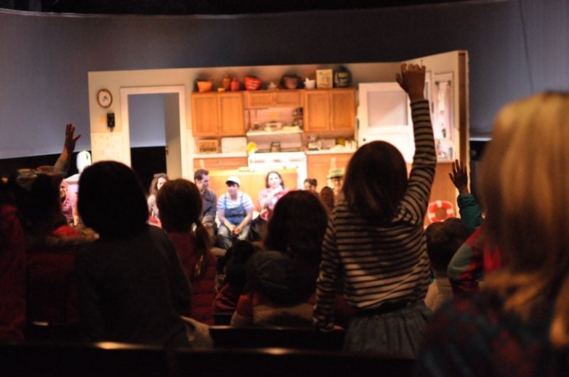 a group of people in a room