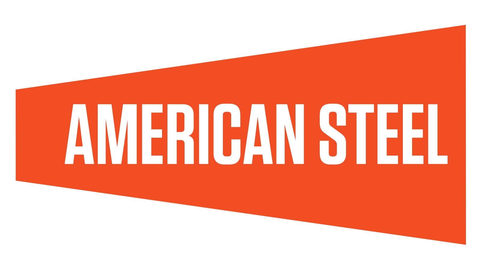 American Steel logo in white text on an orange background