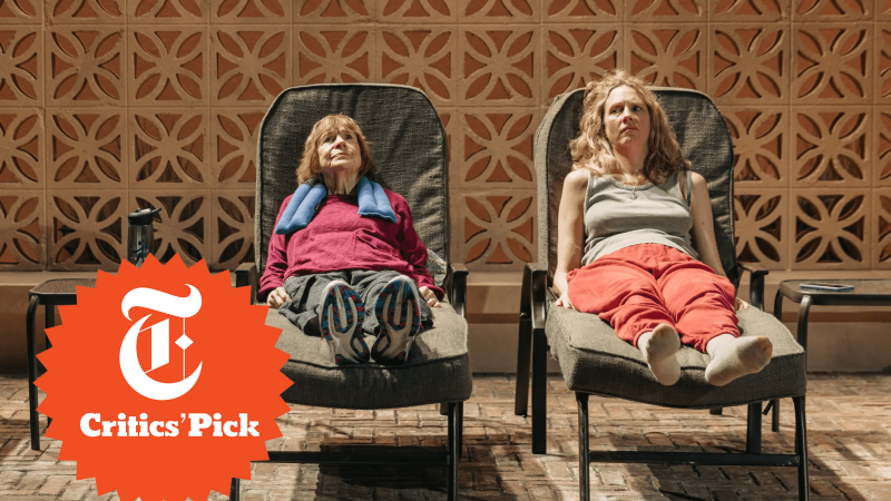 Two women in chairs from 'Infinite Life,' a Critics' Pick.