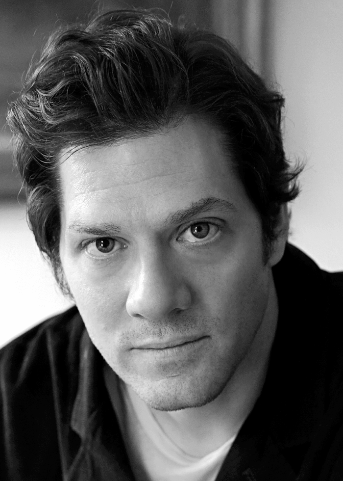 Adam Rapp, author portrait, looking directly at the camera