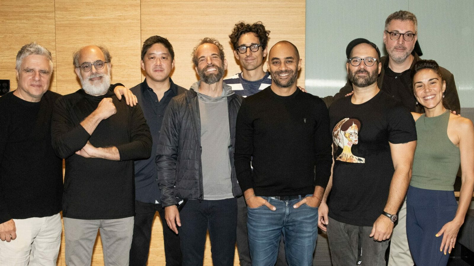 The Buena Vista Social Club band members pose for a group photo.
