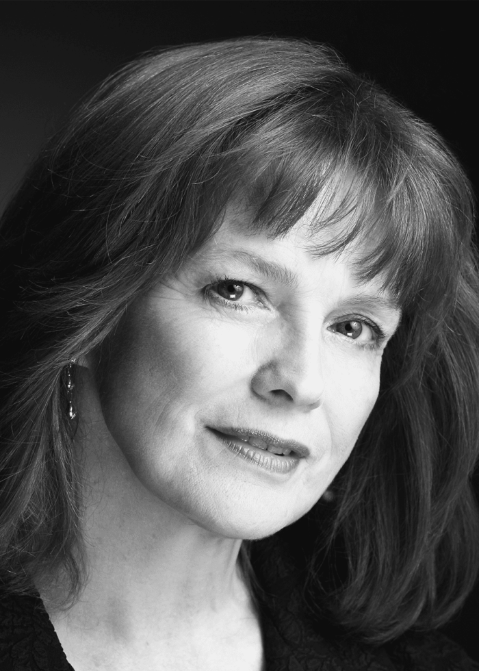 Blair-Brown-Headshot Blair Brown, actress, in a black and white portrait