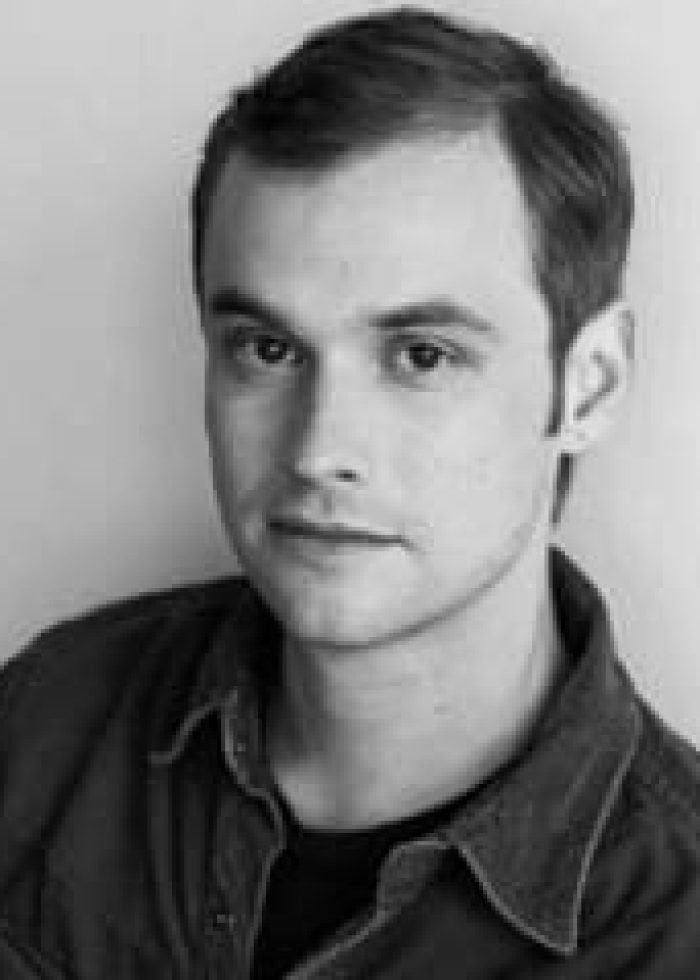 Black and white portrait of actor Tobias Segal