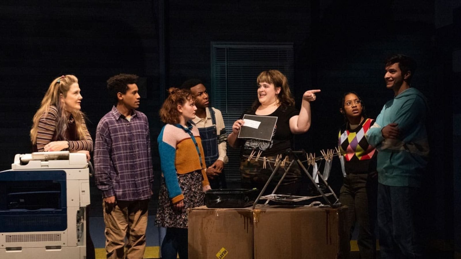 Cast of Kimberly Akimbo in a theatrical scene