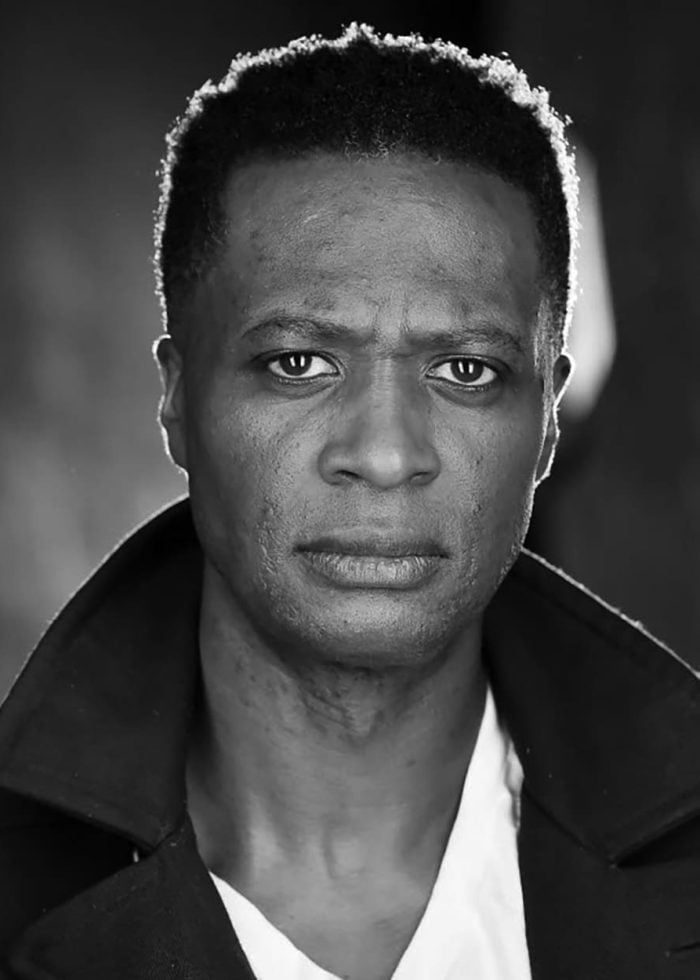 Kelcey Watson, serious portrait in black and white