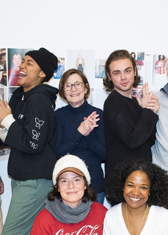 Cast of Eboni Booth's "Paris" at Atlantic Theater Company, posing for a photo.