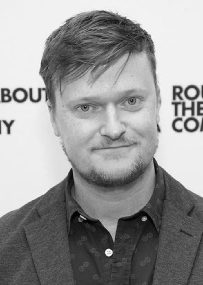 Steven Boyer, actor, smiling and looking at the camera