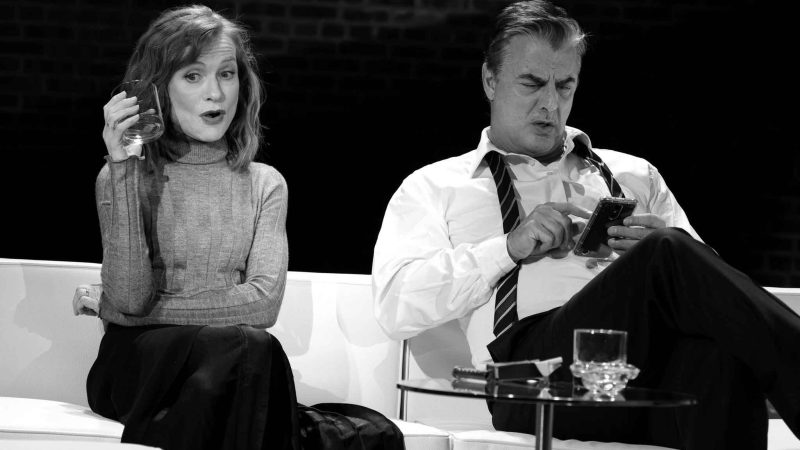 Isabelle Huppert and Chris Noth in a scene from 'The Mother'.