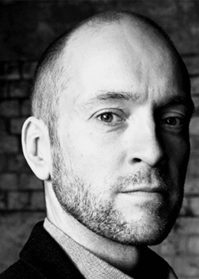 Derren Brown, close-up portrait, looking directly at the camera